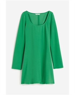 Платье Jersey With A Diamond Neckline, зеленый H&m