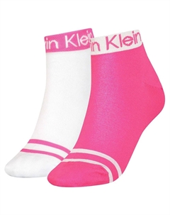 Носки Quarter Logo Welt 2 шт, розовый Calvin klein