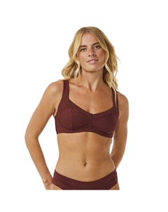 Топ бикини Premium Surf E Cup, коричневый Rip curl
