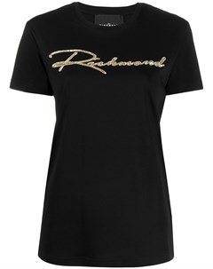 John richmond футболка с логотипом из пайеток m черный John richmond