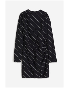 Платье Draped, черный/белый H&m