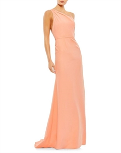 Платье-труба на одно плечо, цвет Peach Mac duggal