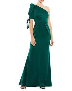 Платье-труба на одно плечо, зеленый Mac duggal