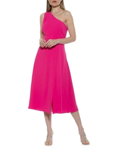 Расклешенное платье миди на одно плечо Fay, цвет Hot Pink Alexia admor