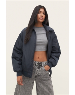 Базовый бомбер, серый Stradivarius