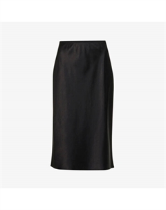 Юбка миди Isaak из шелкового атласа, черный Joseph