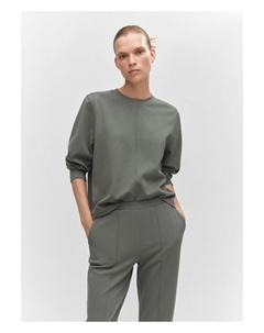 Толстовка с декоративной строчкой, серый Mango