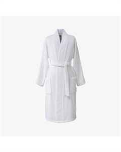 Хлопковый махровый халат-кимоно с вышитым логотипом, цвет ice Boss