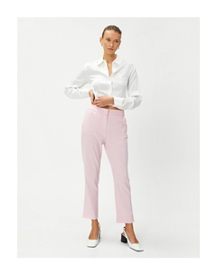 Базовые брюки-сигареты с карманами, розовый Koton