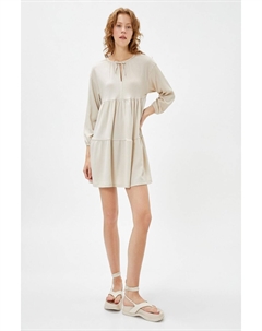 Бежевое платье для девочки, бежевый Koton