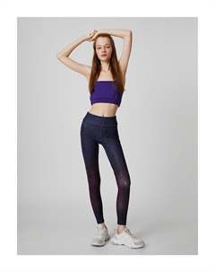 Ebru Şallı Loves Sport - спортивные тайтсы со змеиным узором и нормальной талией, фиолетовый Koton