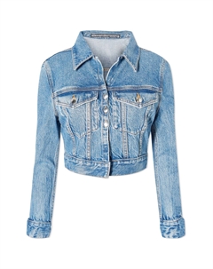 Куртка Shrunken Cardi Trucker Denim, голубой Alexander wang