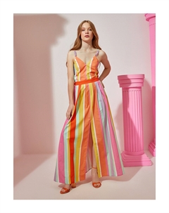 Rachel Araz X — платье с разрезом на бретелях и бантом на спине, разноцветный Koton