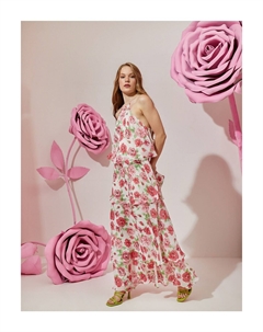 Rachel Araz X - многослойное длинное платье с вырезом через шею, разноцветный Koton