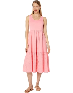 Платье без рукавов из микс-медиа, цвет English Rose Tommy hilfiger