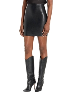 Мини-юбка из искусственной кожи SK08, черный Commando