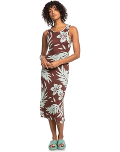 Хорошее платье с принтом на память, цвет Bitter Chocolate Palmeria Roxy