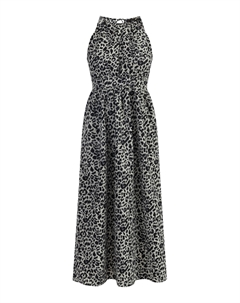 Платье Maxi Mit Leoprint, цвет Grau Leo Faina