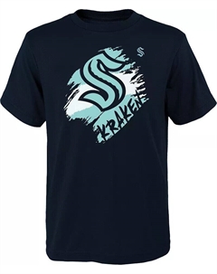 Темно-синяя футболка NHL Youth Seattle Kraken Knockout Outerstuff