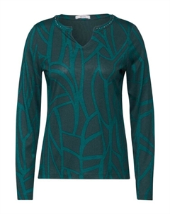 Лонгслив Langarmshirt, цвет petrol green Cecil