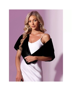 Женская шаль из искусственного меха, палантин, зимние свадебные накидки 1920-х годов, розовый Allegra k