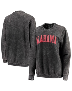 Женский свитер Pressbox Black Alabama Crimson Tide с удобным шнурком в винтажном стиле, базовый пуловер с аркой Unbranded