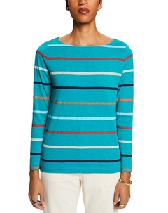 Лонгслив Longsleeve, бирюзовый Esprit