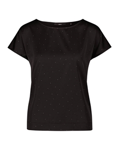 Футболка Satinshirt mit Glitzersteinchen, цвет BlackSilver Zero