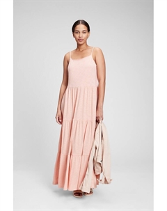 Укороченное платье из хлопка, розовый Gap