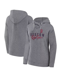 Женский пуловер с капюшоном больших размеров «Heather Grey Boston Red Sox» Unbranded