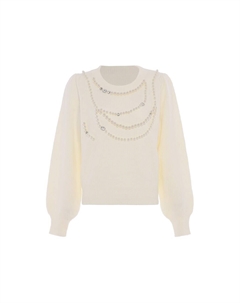 Тонкий вязаный свитер Sweater, цвет pearl white/wool white Faina