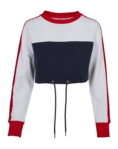 Толстовка Rundhalsausschnitt, цвет navy/white/fire red Urban classics