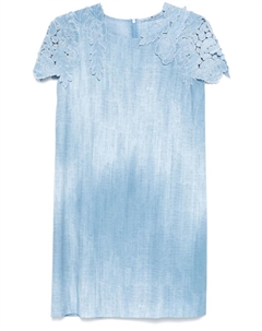 Платье мини с принтом, синий Ermanno scervino