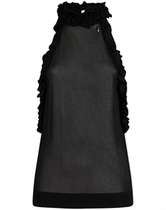 Топ с оборками, черный Liu jo