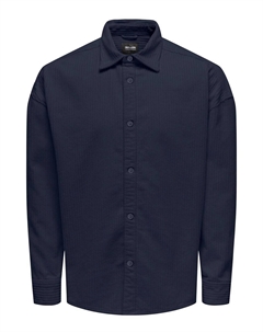 Комфортная рубашка на пуговицах LEDGER, темно-синий Only & sons