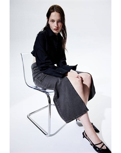 Юбка макси из джинсовой ткани в образе карго, серый H&m