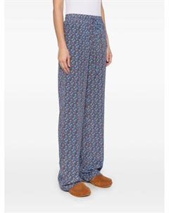 Брюки с цветочным принтом, синий Ermanno scervino