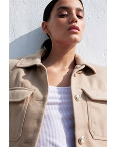 Куртка с матовой отделкой, бежевый H&m