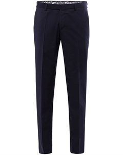 Брюки узкого кроя со складками Massa, ночной синий Baldessarini
