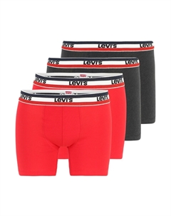 Трусы боксеры LEVIS, антрацит/красный Levi's®