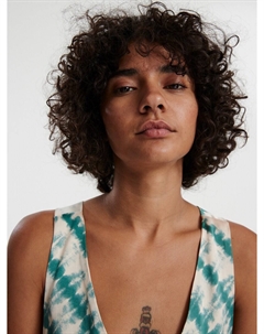 Платье Clover, бежевый/зеленый Edited