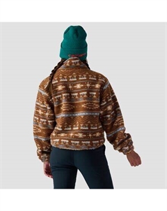 Флисовый пуловер со средним ворсом с принтом и молнией 1/4 — женский, цвет Western Print Stoic