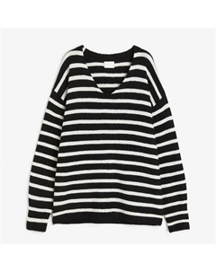 Свитер Oversized, черный/белый H&m