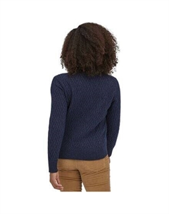 Свитер с круглым вырезом из переработанной шерсти — женский, синий Patagonia