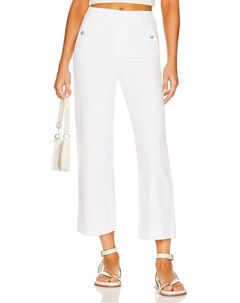 Брюки Stretch Twill Cropped Wide Leg, цвет Bright White Spanx