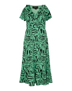 Платье Zebraprint, зеленый черный Faina