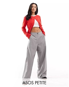 Серые свободные брюки для папы Petite Asos