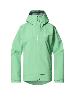 Женская непромокаемая куртка спереди, зеленый Haglöfs