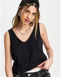 Черная хлопковая майка с круглым вырезом Ultimate — ЧЕРНАЯ Asos