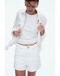 Высокие джинсовые шорты, бежевый H&m